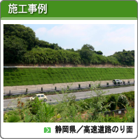 施工事例：静岡県　高速道路のり面